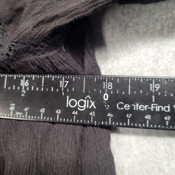 Free People Black Floral Embroidered Mini Dress Boho Festival Gypsy Mohave Small - Picture 5 of 10